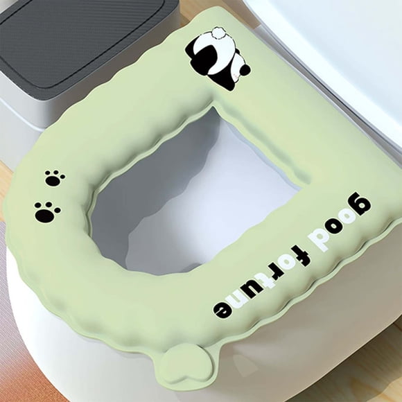 Chmadoxn Tapis de Toilette Siège de Toilette Quatre Saisons avec Poignée Chaude et Lavable Coussin de Siège de Toilette en EVA Lavable pour la Maison un Siège