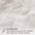 thumbnail image 2 of Bare Home Ultra-Soft Sheet Set - Premium 1800 Collection - Deep Pockets - 3-Pieces - Twin XL, Grid - Stone/White, 2 of 8
