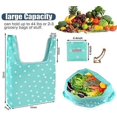 thumbnail image 3 of Amerteer 6 Pcs Reusable Grocery Bags, Grocery Tote Foldable into Attached Pouch, Ripstop Polyester Reusable Shopping Bags, Eco-Friendly Purse Bag Washable, Durable and Lightweight, 3 of 6