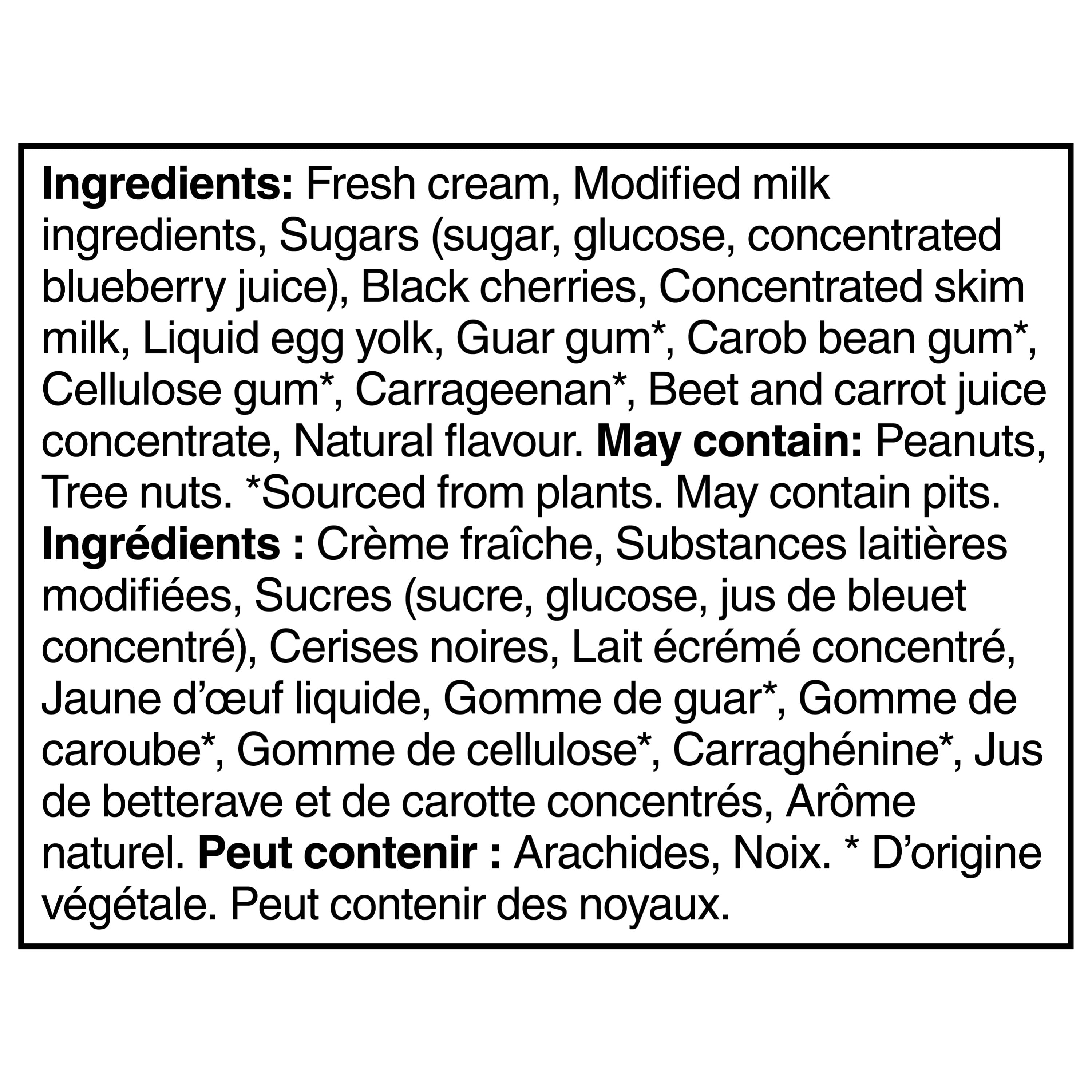 REAL DAIRY Crème Glacée Haut De Gamme Cerise Noire 1,5 L