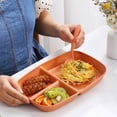 thumbnail image 3 of RKSTN Plastic Dinner Plate Divided Dinner Plates For Adults Portion Controlled Diet Plates Straw Plates With Compartments Reusable Portion Controlled, 3 of 5