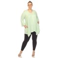thumbnail image 4 of White Mark Tunique à Manches 3/4 pour Femmes, Taille Empire, Col en V, 4 of 5