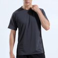 thumbnail image 3 of BOBOGOJP T-Shirts pour Homme Manches Courtes Col Rond T-Shirt Doux Léger Hauts (Gris Foncé,5TG), 3 of 4