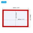 thumbnail image 2 of Unique Bargains A4 Magnetic Sign Holder, 4 Pack Magnetic Display Frame Self-Adhesive Picture Frame for Refrigerator, Red, 2 of 7