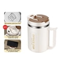 thumbnail image 4 of Tasse en Acier Inoxydable Isolée à Double Paroi, Gobelet de Voyage Étanche avec Poignée et Couvercle à Paille, Tasse à Café Réutilisable de 400 ml pour Bureau, Maison, Gym et Déplacements, 4 of 6