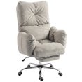 thumbnail image 1 of HOMCOM Office Chair with Foot Rest, Reclining Computer Chair, Light Grey, 1 of 10