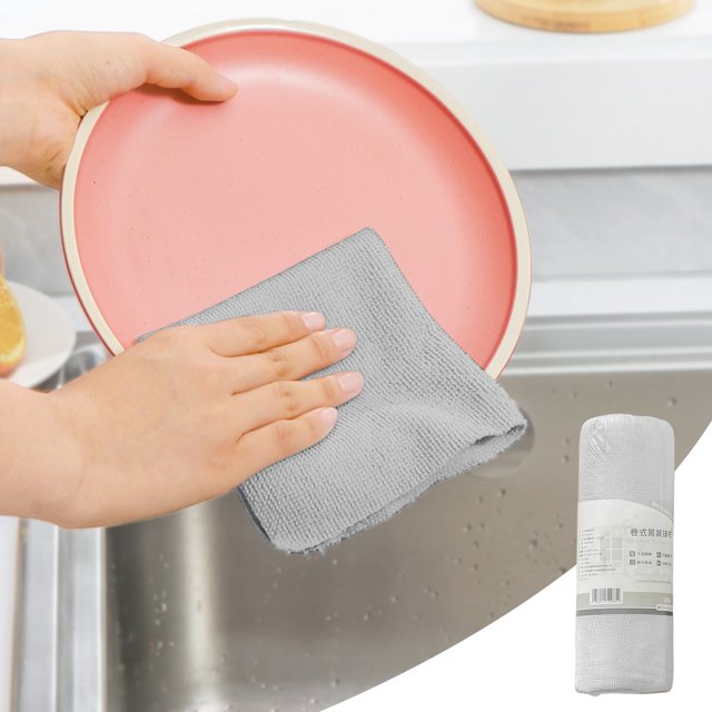 Apmemiss Liquidation Lingette de Nettoyage Réutilisable, Serviettes Ménagères et de Cuisine, Chiffon de Nettoyage Jetable, Chiffon à Vaisselle Serviettes à Vaisselle Guenilles à Vaisselle Essuie-Tout de Cuisine Réutilisables, Serviettes de Lavage, 1 Rouleau de 20 Feuilles