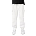 thumbnail image 1 of MIASHUI Girls Sweatpants Unisex Children Cargo Pants Kids Solid Color Trousers,White,9-10 Years, 1 of 4