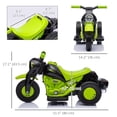 thumbnail image 3 of Qaba Vélo Électrique, Voiture à Bulles à Chevaucher avec Phare DEL, Musique Vert, 3 of 10