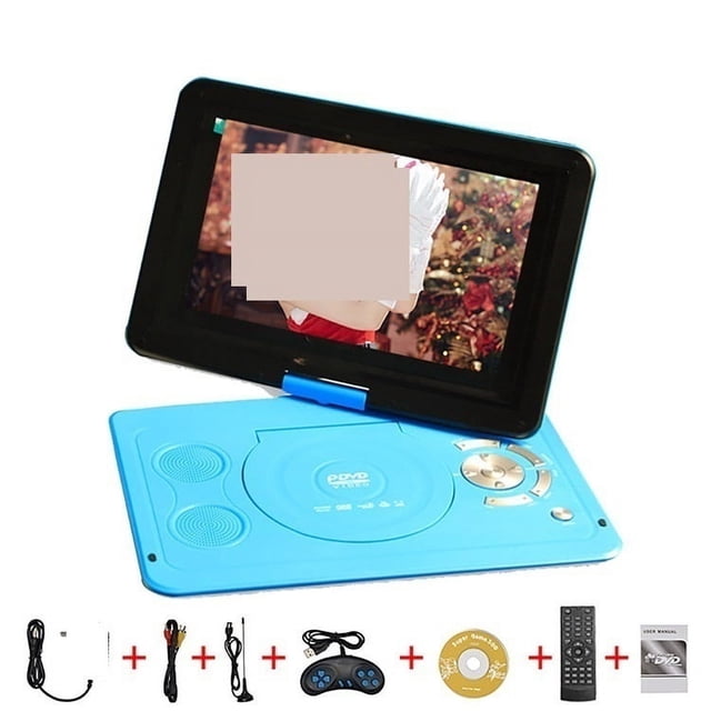 13 Inch HD Portable Rotating Screen Smart TV VCD DVD Player Mini TF Card USB Video Rechargeable Television ,Swivel Screen