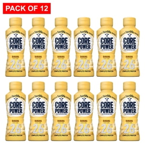 Core Power Protéines élevées (26g) Shake, banane, 14 Fl Oz (paquet de 12 Bouteilles)
