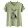 thumbnail image 4 of Tauxra Hauts d'Été à Manches Courtes pour Femmes, T-Shirts à Col Rond pour Femmes, Blouse T-Shirt Décontractée à Imprimé de Pâques, 4 of 6