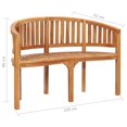 thumbnail image 4 of vidaXL 3 Piece Banana Garden Lounge Set Solid Teak Wood, 4 of 5