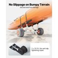 thumbnail image 4 of VEVOR Kayak Cart, 350 lbs Load Capacity, Kayak Trolley with 12-inch Inflatable PU Tires & 2 Straps, Assembles & Disassembles Within Seconds, Paddle Board Trolley for Carrying Kayaks and Canoes, 4 of 9
