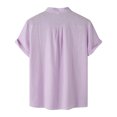 thumbnail image 2 of Birdeem Chemise Décontractée Homme à Manches Courtes avec Boutons, Col Montant, pour la Plage, 2 of 9