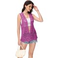 thumbnail image 2 of Women's Floral Crochet Lace Trim Open Front Cardigan, 2 of 5