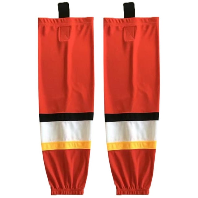 Red Series Ice Hockey Socks For Men and Youth Color block Hockey Trainning Socks