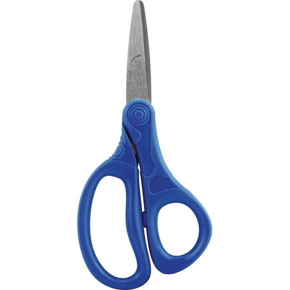 Maped Essentials Kids Scissors, 5 Inch Blades, Pointed, Ambidextrous Handle, blue