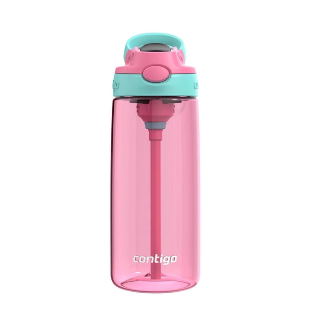 Contigo Kids Aubrey Water Bottle with Autospout Lid, Azalea with Jade Vine, BPA-Free
