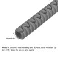 thumbnail image 4 of Uxcell 35.5cm Silicone Oven Rack Shields Rack Guard Heat Resistant Edge Liner Cover,  Grey 4Pack, 4 of 5