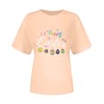 thumbnail image 4 of Daisyyozoid Chandail Amusant de Pâques pour Femmes, Mode Décontractée, Chandail à Imprimé, Blouse à Manches Courtes, 4 of 5