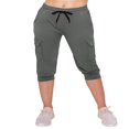 thumbnail image 2 of CHOK Pantalon Cargo Jogger Décontracté Super Doux pour Femmes Noir G, 2 of 6