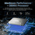 thumbnail image 2 of Exsurf Portable d'Affaires 16 Pouces, Ryzen 3500U, 16 Go RAM 512 Go SSD, Port Type-C, Windows 11 Pro, Clavier Rétroéclairé et Déverrouillage par Empreinte Digitale, Noir, 2 of 8