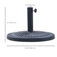 thumbnail image 3 of Outsunny 31 lbs Market Umbrella Base Holder, Bronze, 3 of 10