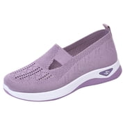 Fgnfyis Women's Woven Orthopedic Breathable Soft Shoes Arch Support, Diabetes Foam Shoes Walking Anti-Skid Sports Shoes Women Sneakers Pp2