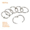 thumbnail image 3 of Unique Bargains Metal Binder Rings, Detachable Snap Clips, Silver Tone, 100 Count, 3 of 5