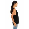 thumbnail image 3 of BELLA+CANVAS Débardeur Muscle Fluide pour Femmes, P, Noir Uni Slub, 3 of 3
