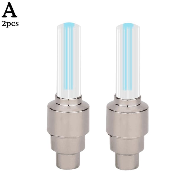 2Pcs LED Bicycle Hot Wheel Light For Mountain Bike Tyre Valve Cap Night Light Waterproof Flash Neon Light Safety Warning Wheel Cap Lights