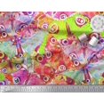 thumbnail image 2 of Soimoi Pink Cotton Duck Fabric Colorful Butterfly Decor Fabric Printed Yard 42 Inch Wide, 2 of 5