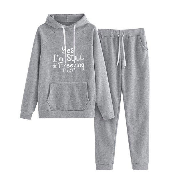 Birdeem Ensemble Décontracté pour Femmes Sweat à Capuche à Cordon Manches Longues et Pantalon Long