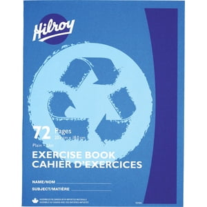 Hilroy Recycled Stitched Livre d'exercice Plain, 72 Pages, 9-1/8 x 7-1/8