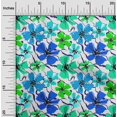 thumbnail image 2 of oneOone Silk Tabby Blue Fabric Floral Sewing Craft Projects Fabric Prints By Yard 42 Inch Wide, 2 of 4