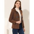 thumbnail image 3 of INSPIRE CHIC Anorak Court à Capuchon et Fermeture Éclair pour Femme, Brun Foncé, Taille TG, 3 of 5