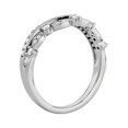 thumbnail image 4 of 0,20 Ct P.t. Forme Ronde Diamond Naturel Dernier Design Alliance Éternité pour Femmes en Or Blanc Massif 14K Taille 8, 4 of 7