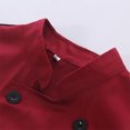 thumbnail image 3 of Chef Coat Short Sleeve with Buttons Pockets Cook Jacket Chic Cooking Work Wear Uniform Costume for Restaurant Hotel Cafe Kitchen Red XXL, 3 of 6