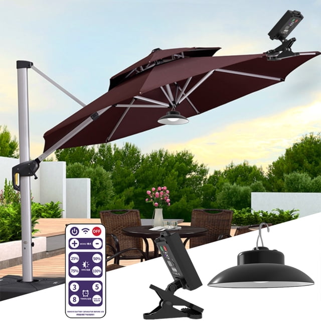 Solar Umbrella Lights Outdoor Waterproof,Solar Umbrella Lights with Remote,Solar Umbrella Lights Outdoor,Solar Patio Umbrella Lights with Timed,LED Umbrella Patio Lights for Beach Tent Garden