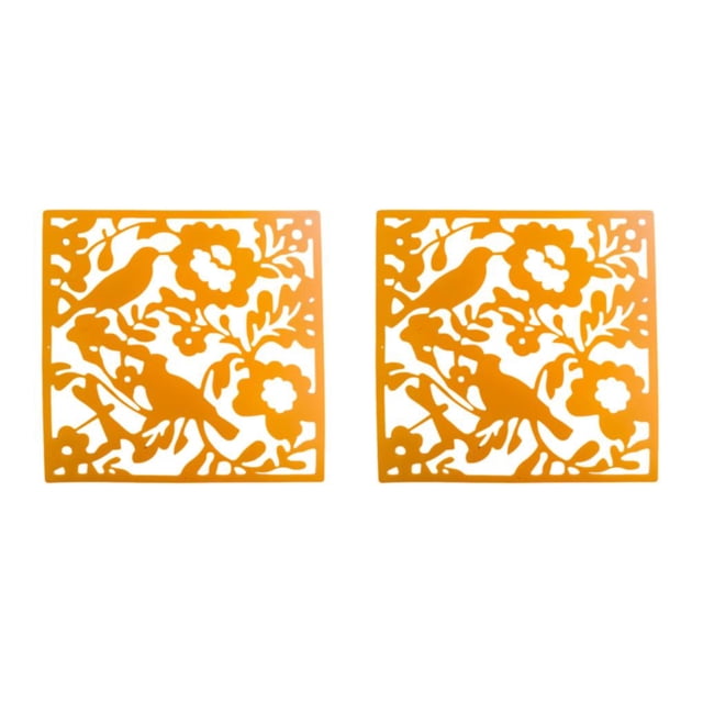 ZheElen 4piece Lightweight Hanging Divider Screens For Versatile Space Foldable Yellow Bird Chart 2Set
