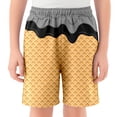 thumbnail image 1 of MIASHUI Garçons Filles Shorts à Imprimé Graphique Confortables d'Été Décontractés pour la Plage, Noir, 9-10 Ans, 1 of 4