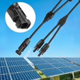 thumbnail image 2 of 1 Pair Y Type Male Female Connector Solar Panel Extension Cable PV Wire Adapter Wide compatibility, 2 of 9