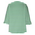 thumbnail image 4 of Plebaso Womens Summer Tops Ruffle 3/4 Length Sleeve Round Neck Shirts Pleated Casual Loose Tunic Blouses, 4 of 6