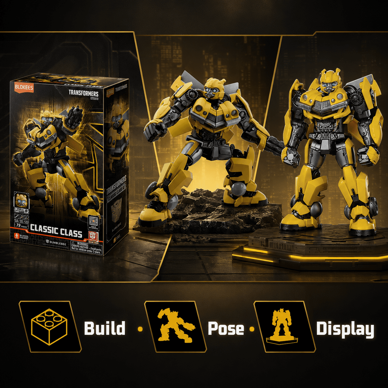 Blokees Transformers Classic Bumblebee, Maquette à Construire, 12 ans+
