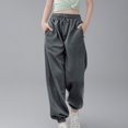 thumbnail image 2 of Plebaso Pantalon de Survêtement à Bas Resserré pour Garçons et Filles, Cordon de Serrage, Taille Haute, Pantalon Jogger, Pantalon de Course Athlétique, 2 of 6
