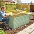 thumbnail image 3 of Outsunny Galvanized Raised Garden Bed 5' x 3' x 2' Planter Box Light Green, 3 of 10