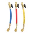thumbnail image 2 of R134A R410A R22 R12 Tuyaux de Recharge, Faible Perte Tuyau de Réfrigération d'Entrée 1/2 Po Ensemble de Tuyaux de Recharge Codé par Couleur Résistant à la Pression pour l'Entretien de Climatiseur de Voiture, 2 of 7