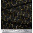 thumbnail image 3 of Soimoi Black Poly Georgette Fabric Leaves & Geometric Print Sewing Fabric Yard 52 Inch Wide, 3 of 5