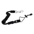 thumbnail image 1 of jinwen Rod Pole Leash Lanyard Coiled Cord Tether for Kayaking Paddle Leash Black, 1 of 7